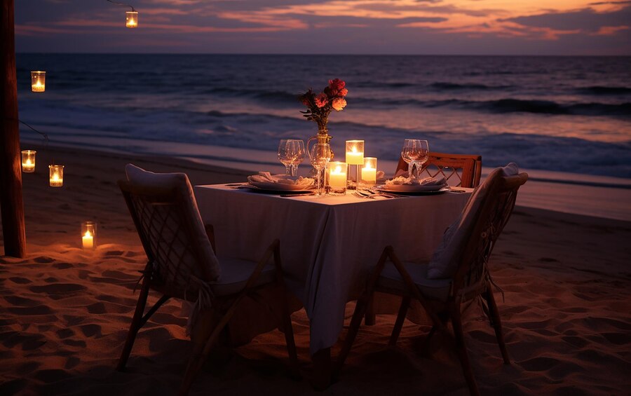 Finding a hotel that offers candlelit meals on the beach