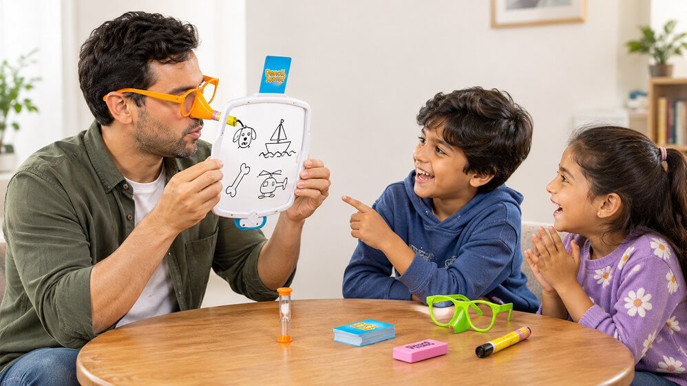 How Does The Pencil Nose Game Fit The Pictionary Family Tree