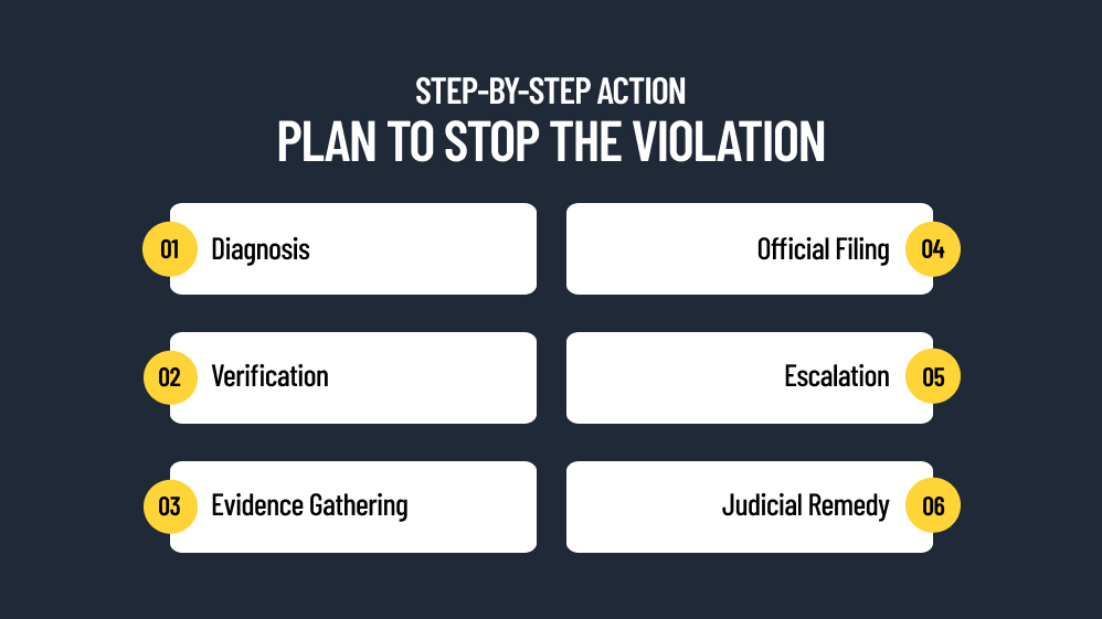 Step-By-Step Action Plan To Stop The Violation