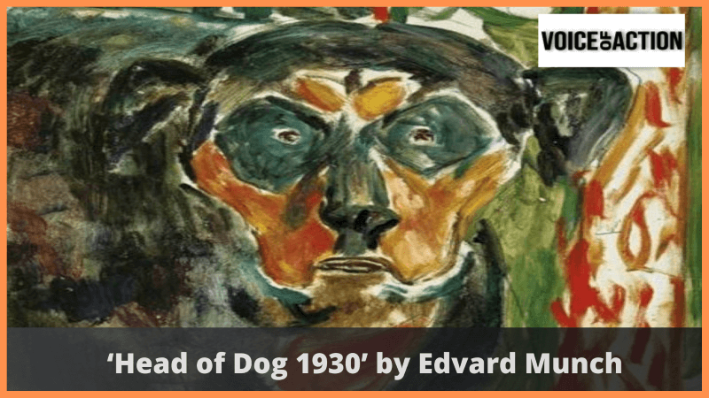 ‘Head of Dog 1930’ by Edvard Munch
