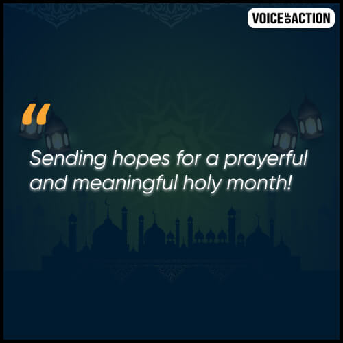 Sending hopes for a prayerful and meaningful holy month!