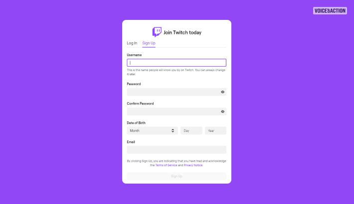 How To Create A Twitch TV Account