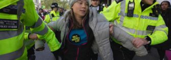 Greta Thunberg And Protesters Detained For Fossil Fuel Industry Demonstration.
